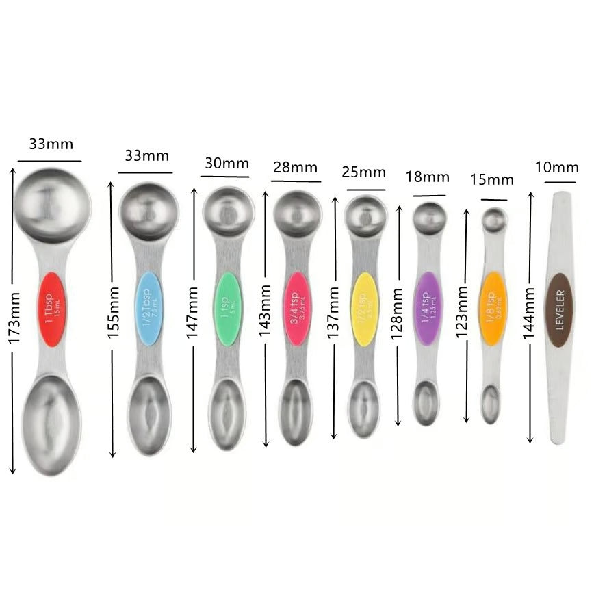 Stainless Steel Magnetic Measuring Spoons Set