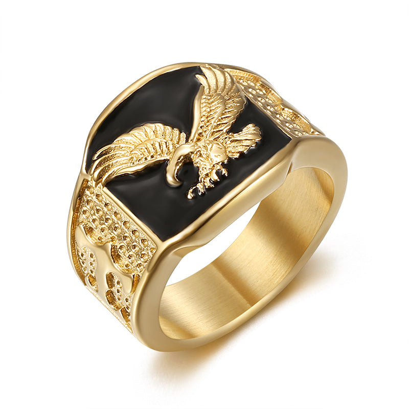 2PCS Eagle Domineering Men's Ring