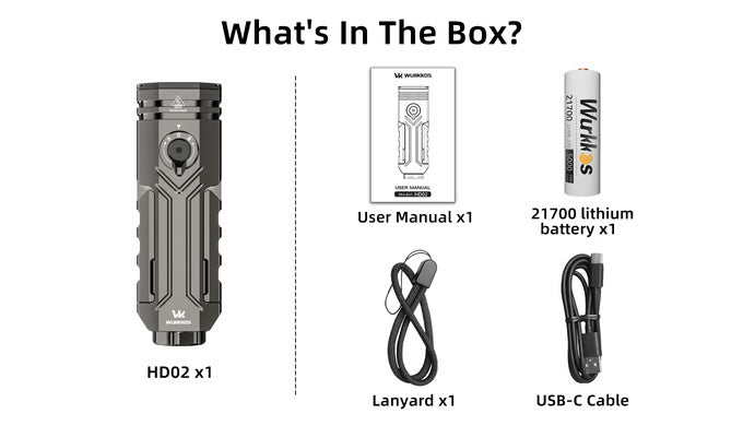 WURKKOS HD02: Magnetic Deformation Flashlight with 4 Beams