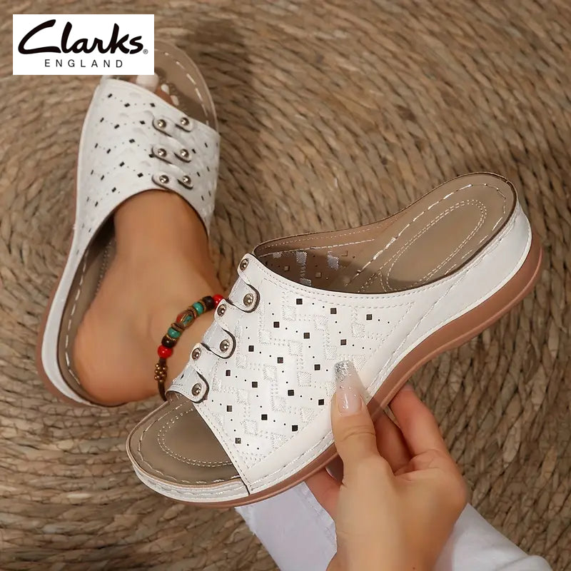 🔥Bestseller - Last Day Sale 40% off🔥【Clanks】Women's Fashion Wedge Sandals - Women's Arch Support Sandals