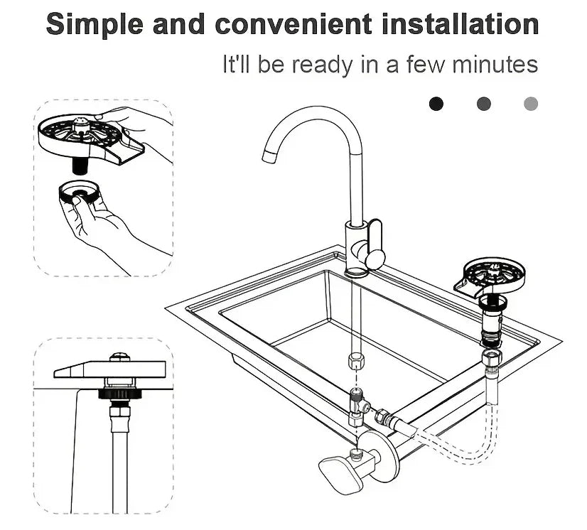High Pressure glass washer