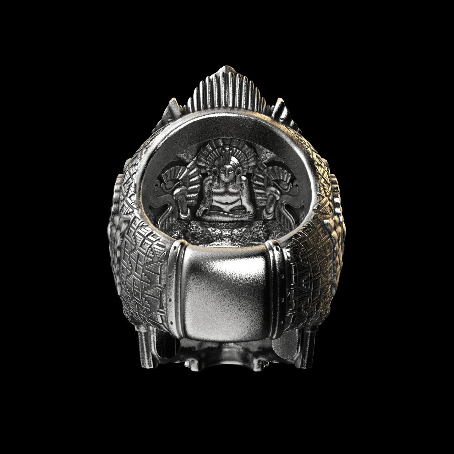 Copper Black Skull Ring