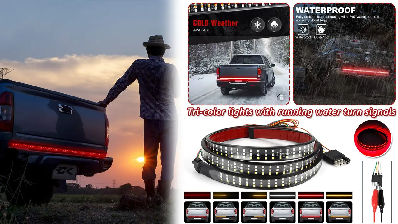 Three Color Car Tail Light Strip