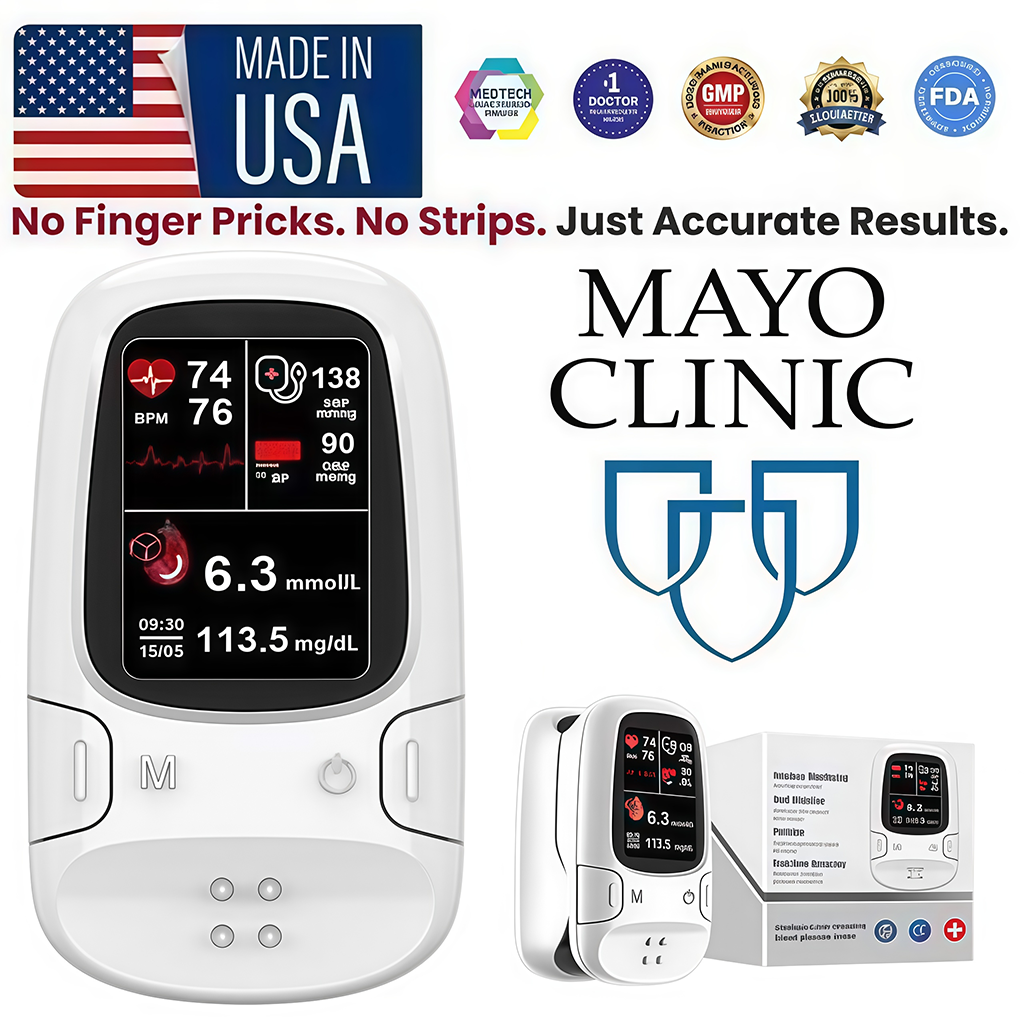Develops Newly Launched Non-Invasive Smart Glucose Meter ✅made in the USA✅🔥Limited stock available!🔥