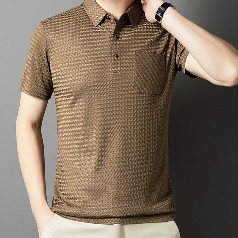 👕Men’s Textured Short-Sleeve Shirt🌬️ Comfortable and Breathable, Stylish Texture, Perfect for Business and Casual Wear!