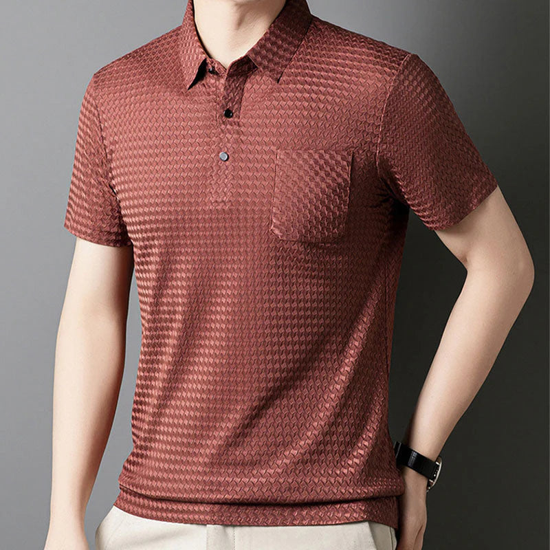 👕Men’s Textured Short-Sleeve Shirt🌬️ Comfortable and Breathable, Stylish Texture, Perfect for Business and Casual Wear!