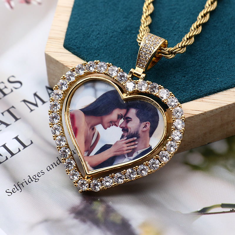 Custom Love Rotating Pendant Necklace