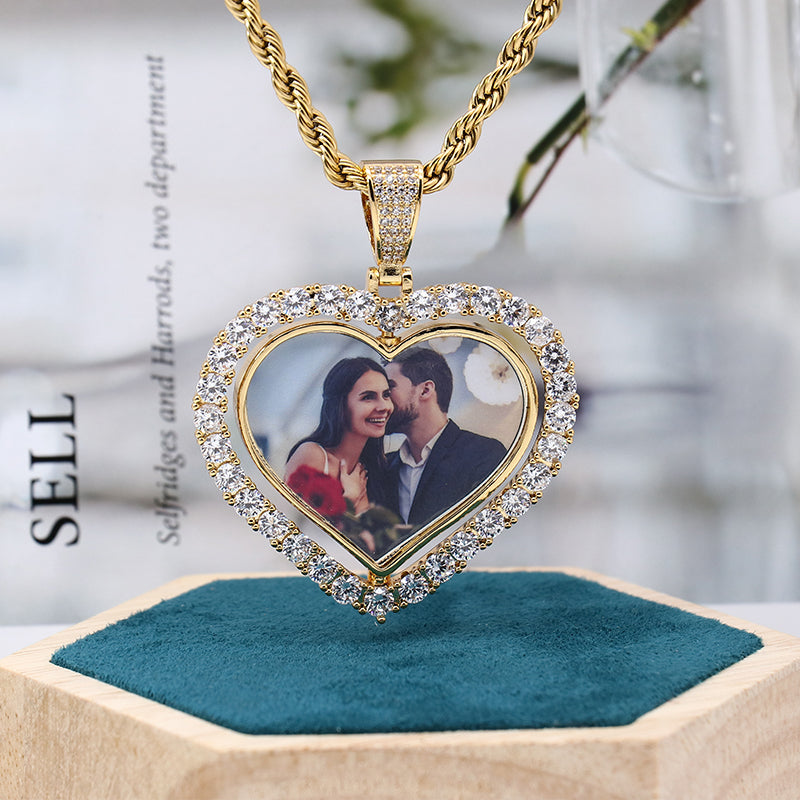 Custom Love Rotating Pendant Necklace