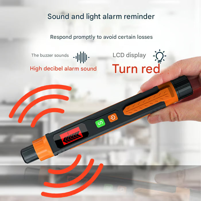 Natural Gas Leak Detector, With Audible & Visual Alarm