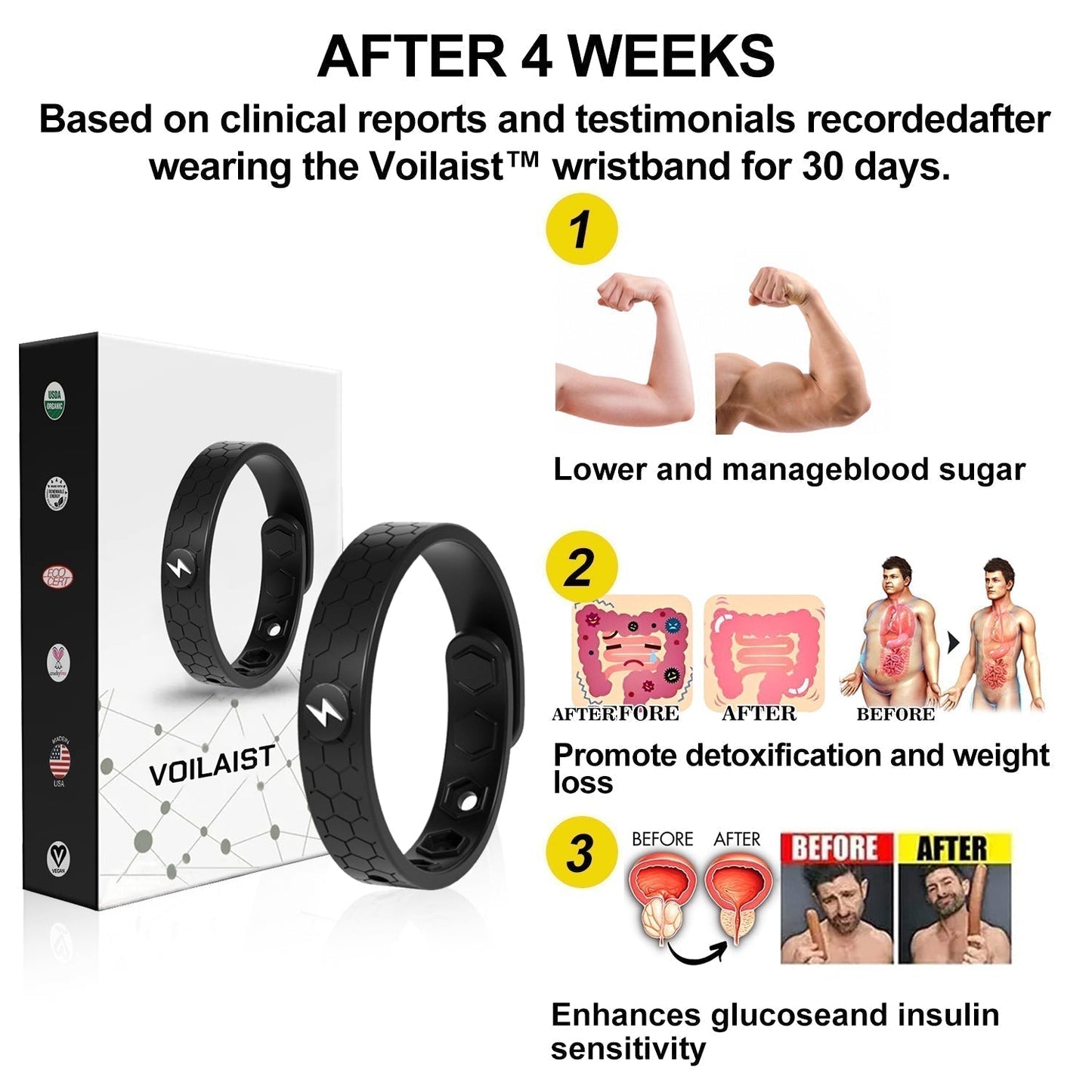 ⭐⭐⭐2024's Latest Voilaist™ Wristband-Far Infrared-Negative Ions-Energy Balance