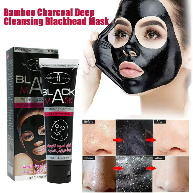 Seurico™ Bamboo Charcoal Deep Cleansing Blackhead Mask Purifying Peel-off Facial Cleanser for Blackheads.