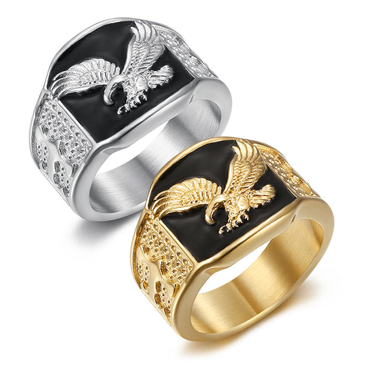 2PCS Eagle Domineering Men's Ring