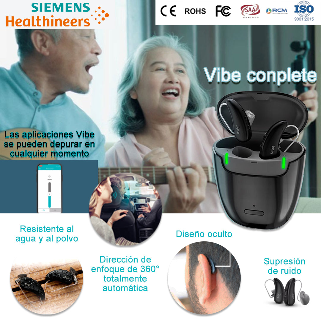 Siemens hearing aids vibrate completely to help you hear and live a better life.