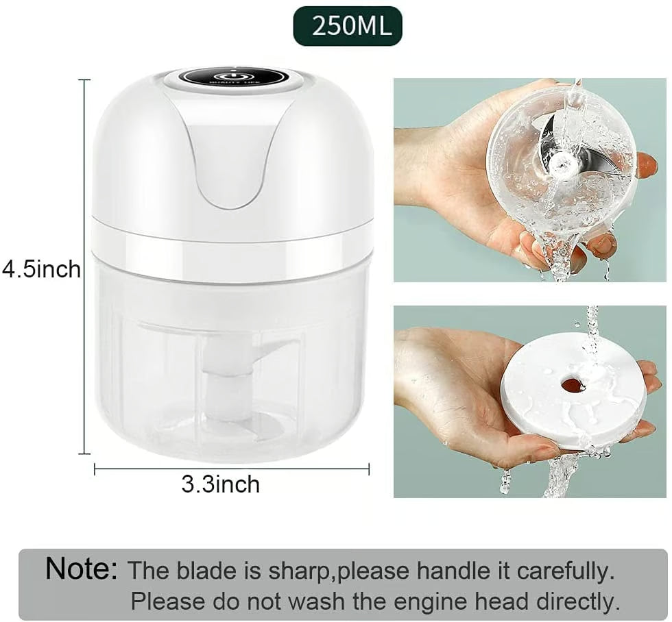 (New Year Promotion- SAVE 48% OFF)USB Rechargebale Electric Garlic Grinder