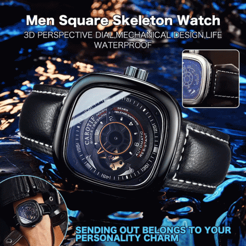 🔥LAST DAY Promotion 49% OFF🔥Men Square Skeleton Watch