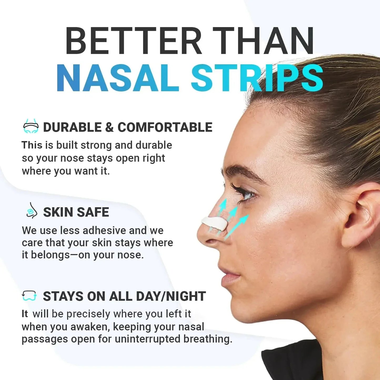 Nasal Breathing Dilator Anti-Snoring Strips