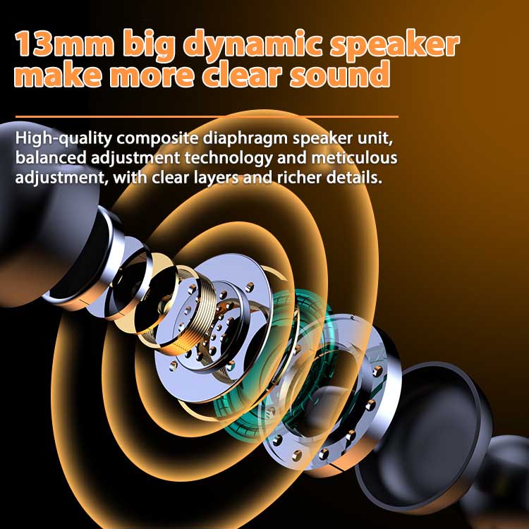 One year warranty-Ear clip type hanging neck bluetooth headset-hifi sound quality, built-in microphone for calls