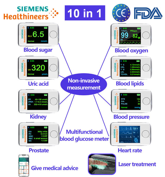 🔥LAST DAY Promotion 45% OFF🔥【10 in 1】Siemens non-invasive multi-function glucometer