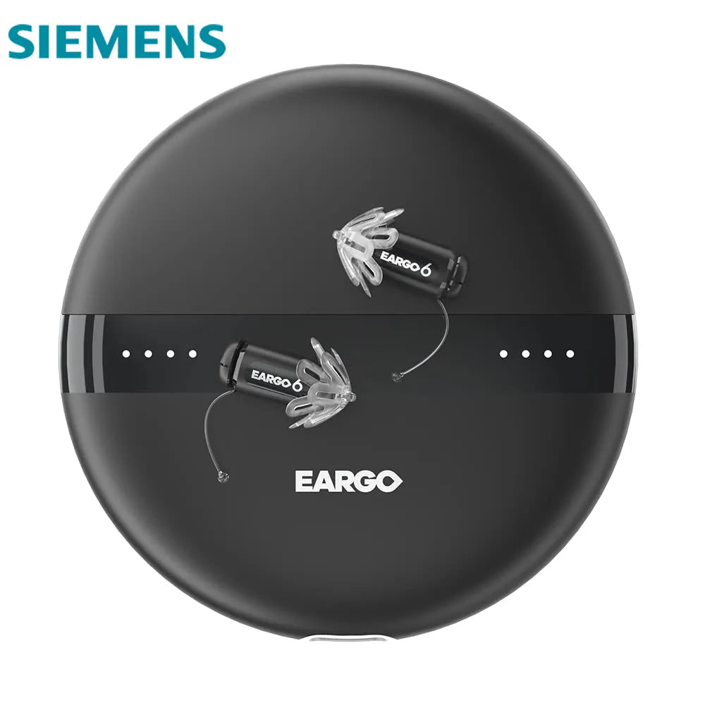Siemens EARGO 7 OTC hearing aid – invisible, rechargeable, adaptive CIC, FDA-approved