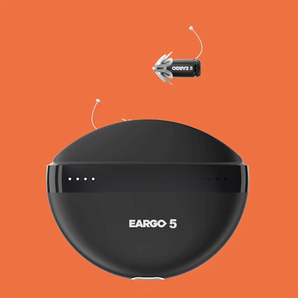 Siemens EARGO 7 OTC hearing aid – invisible, rechargeable, adaptive CIC, FDA-approved