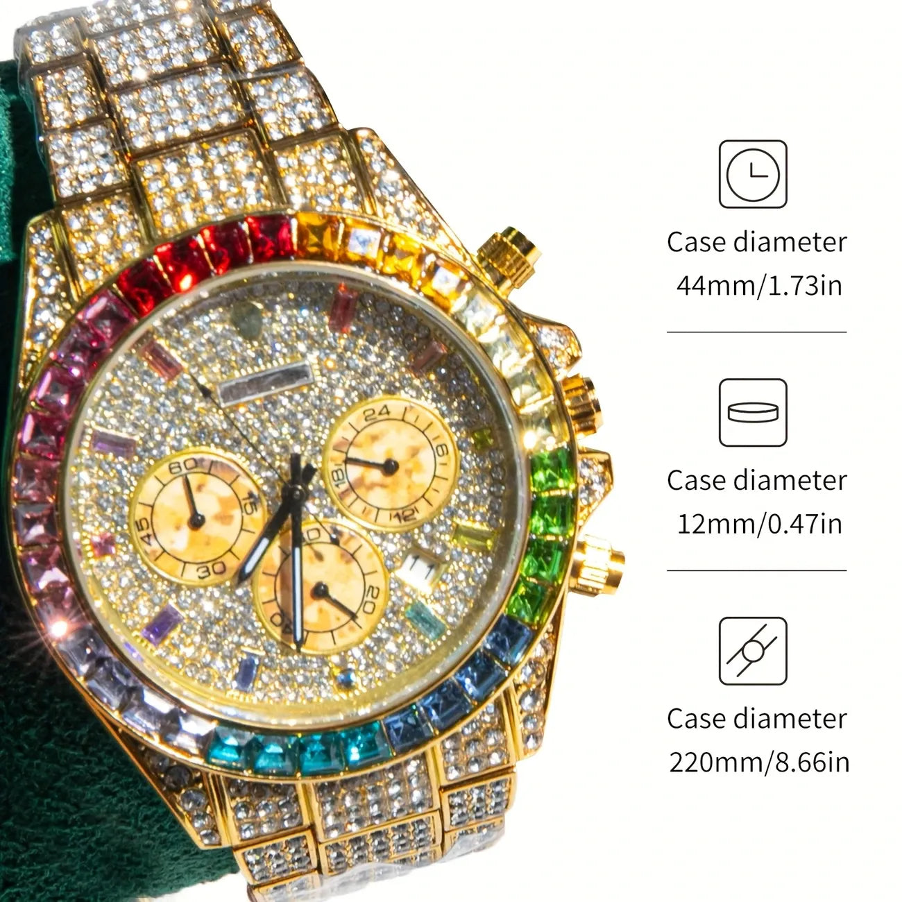 Avant-garde design ✨✨ The perfect luxury watch with all diamonds