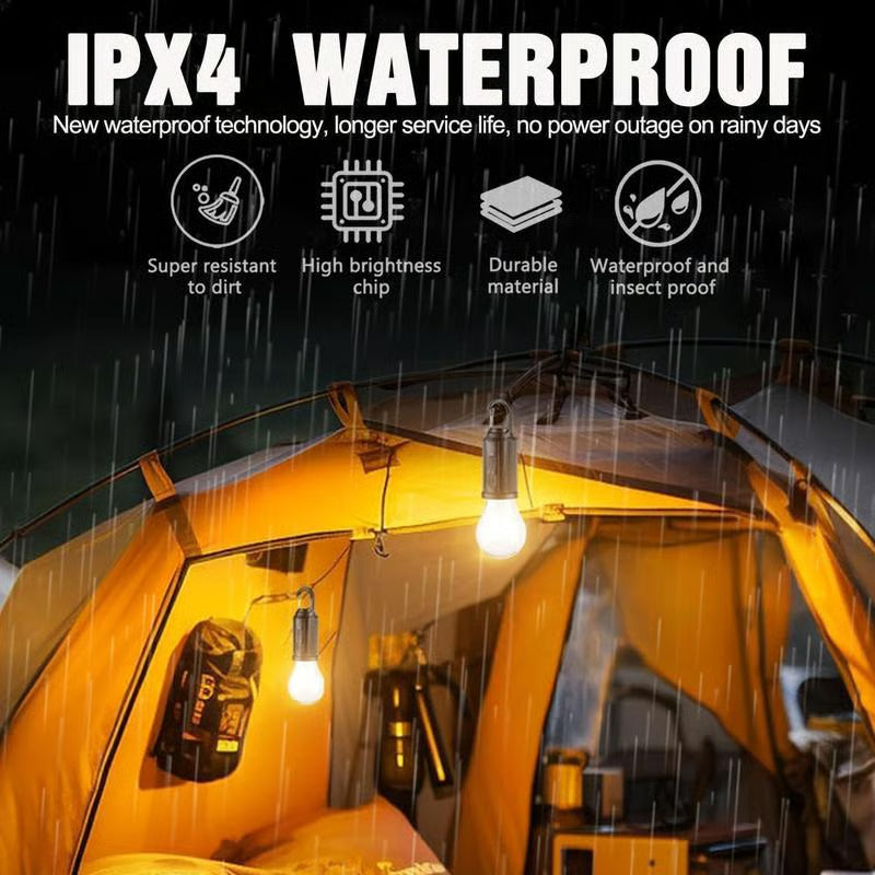 【LAST DAY 49% OFF】🔥Solar Rechargeable Hooked Camping Light