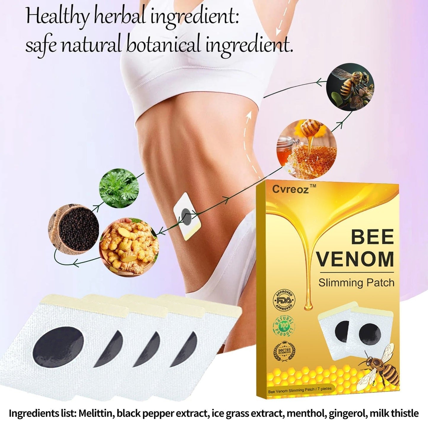 👾CvreozTM Bee Venom Slimming Patch⭐(for all lymphatic problems and obesity)