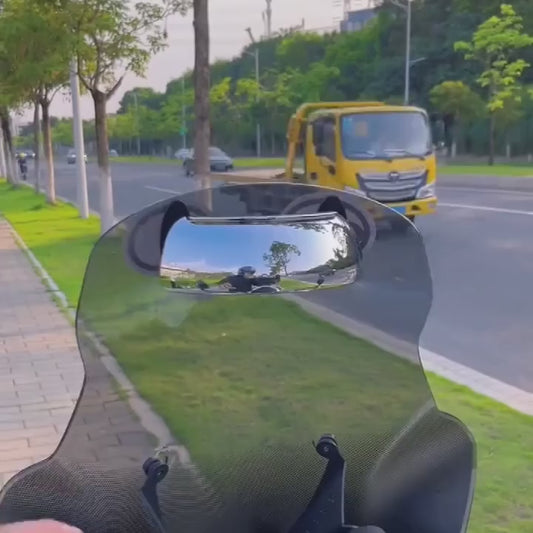 Wide angle parabolic mirror Be aware of the road