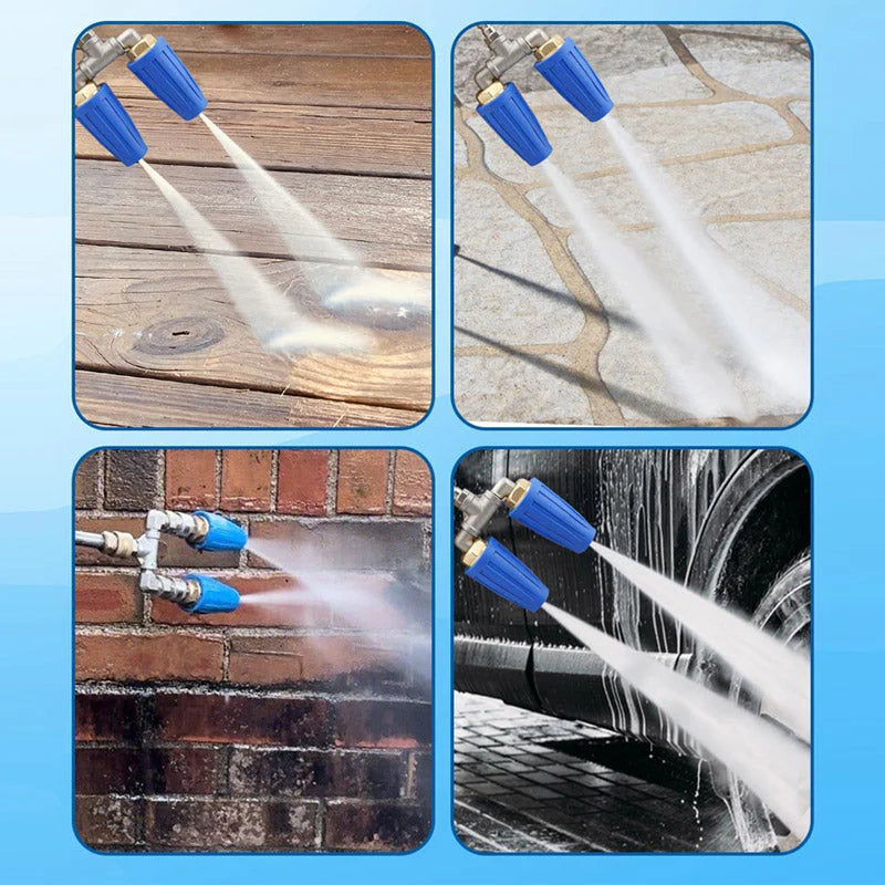 Stainless steel dual turbo nozzle for high pressure washer