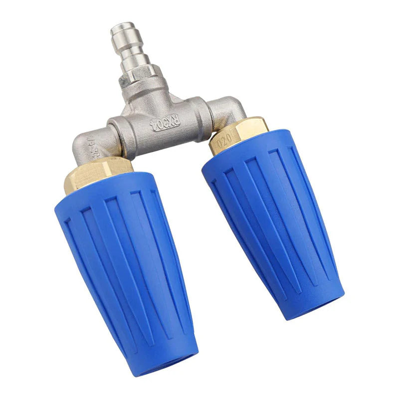 Stainless steel dual turbo nozzle for high pressure washer