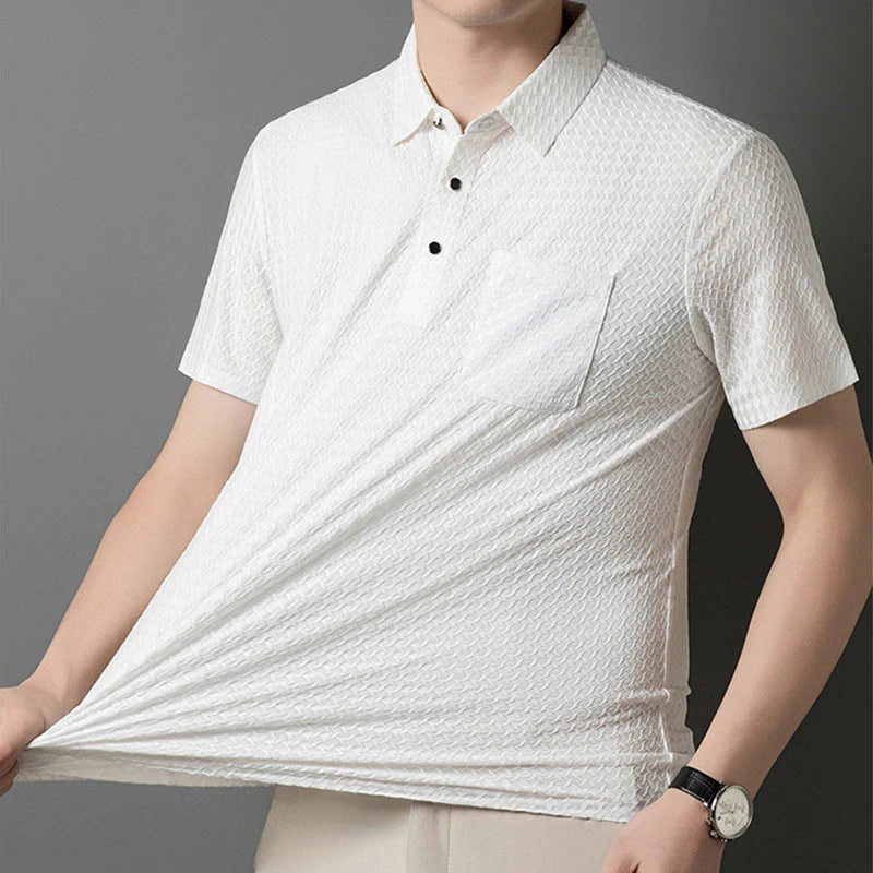 👕Men’s Textured Short-Sleeve Shirt🌬️ Comfortable and Breathable, Stylish Texture, Perfect for Business and Casual Wear!