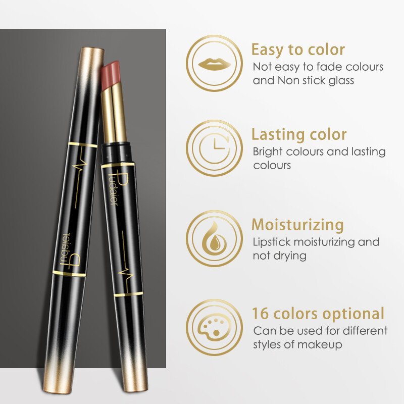 🎉 Free Shipping 🎉16 Color optional Long Lasting Lipstick + Lip Liner Combo-🔥🔥🔥HOT SALE-45%OFF