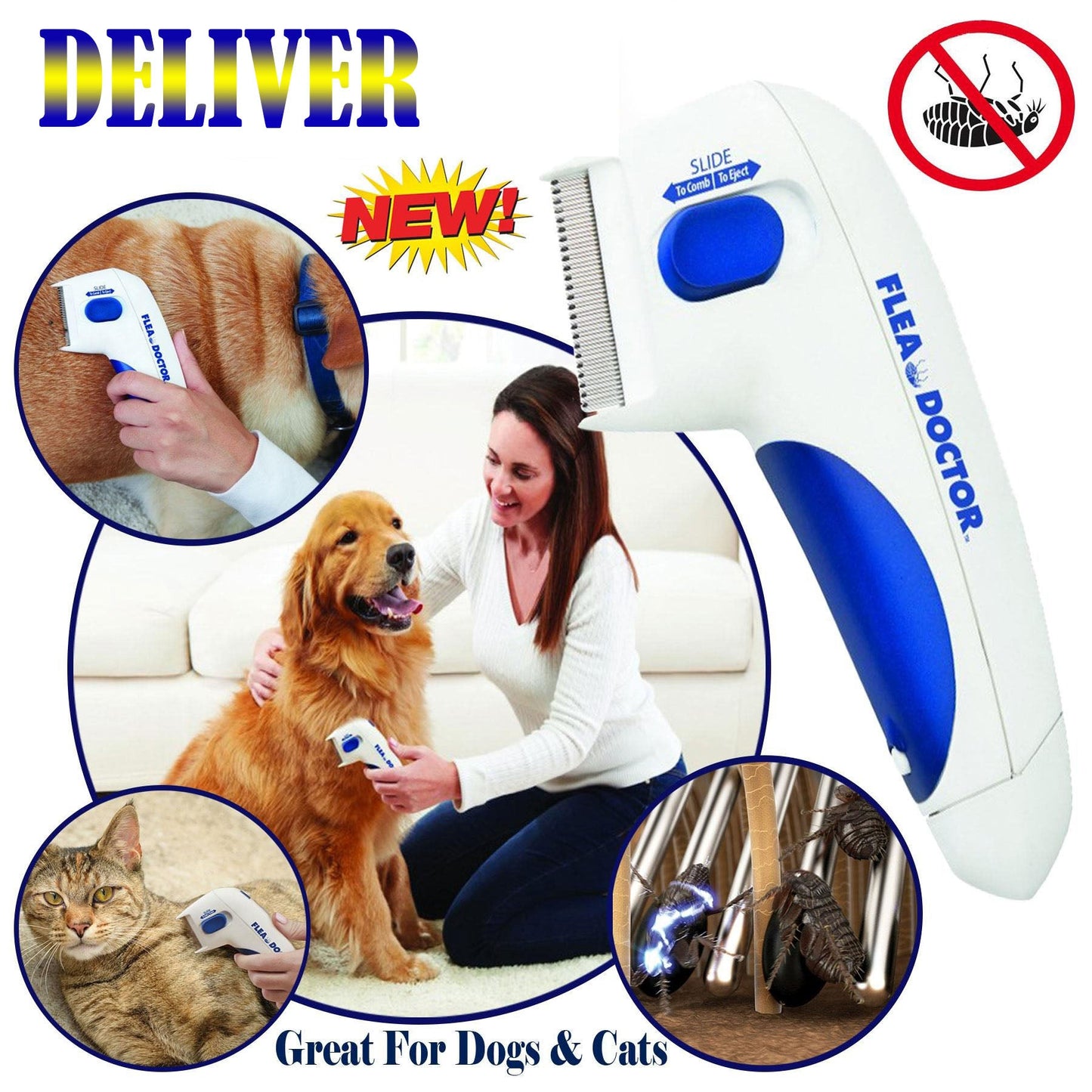 Flea & Tick Prevention Collar for Cats & Dogs (Buy 1 Free 1)-38cm For cat (2pcs)🔥【Giving a pet flea comb】