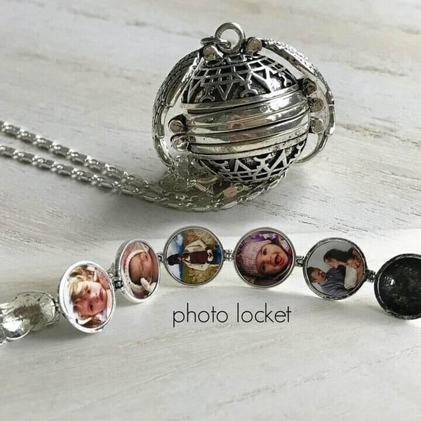 PHOTO LOCKET NECKLACE-Rose Gold【Free 16-color eyeshadow palette】