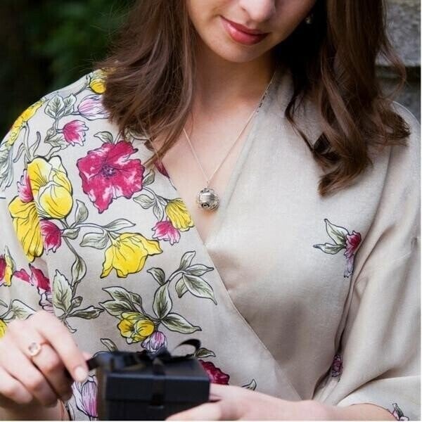 PHOTO LOCKET NECKLACE-Rose Gold【Free 16-color eyeshadow palette】