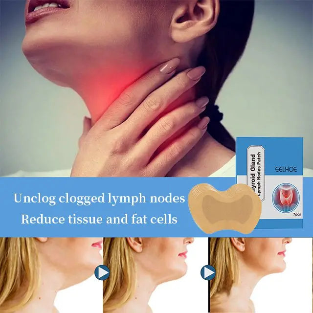 Thyroid gland lymph node relief patch